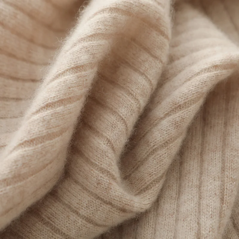 Платье из 100% мериносовой шерсти с полувысоким воротником для женщин - Фотография_6