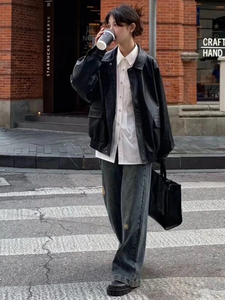 Винтажная куртка из искусственной кожи - Фотография_5