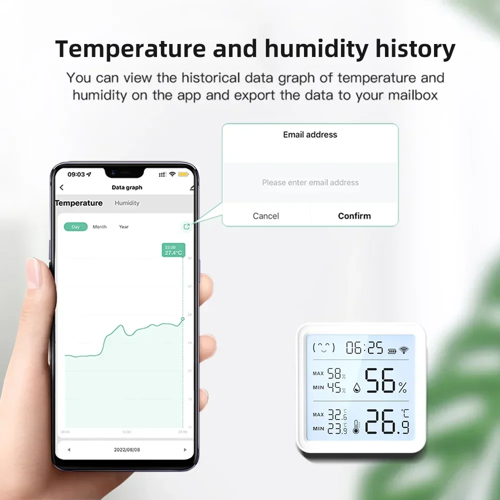 Датчик температуры и влажности tuya wi-fi для smart life - Фотография_2