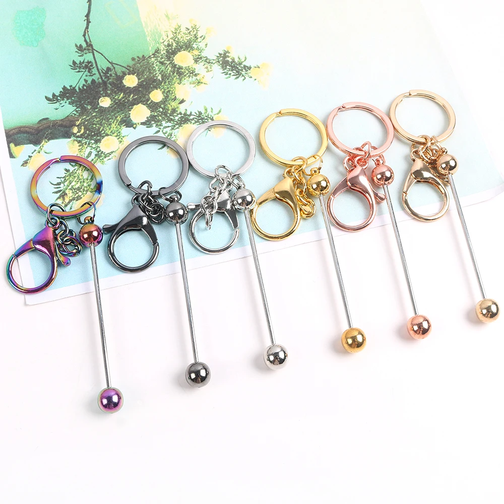 Металлический разноцветный брелок для ключей с краской для выпечки - Фотография_4