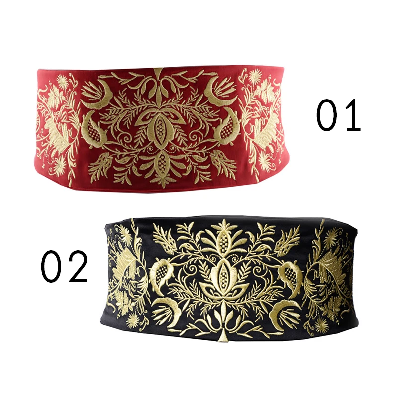 Японский ретро вышитый широкий корсет - Фотография_5