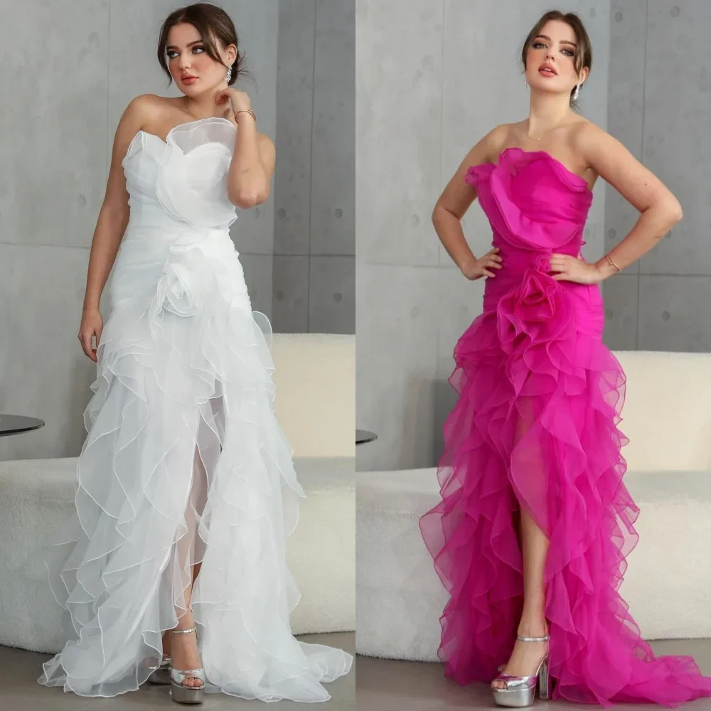 Элегантное платье-футляр без бретелек на заказ/кисточка quinceanera