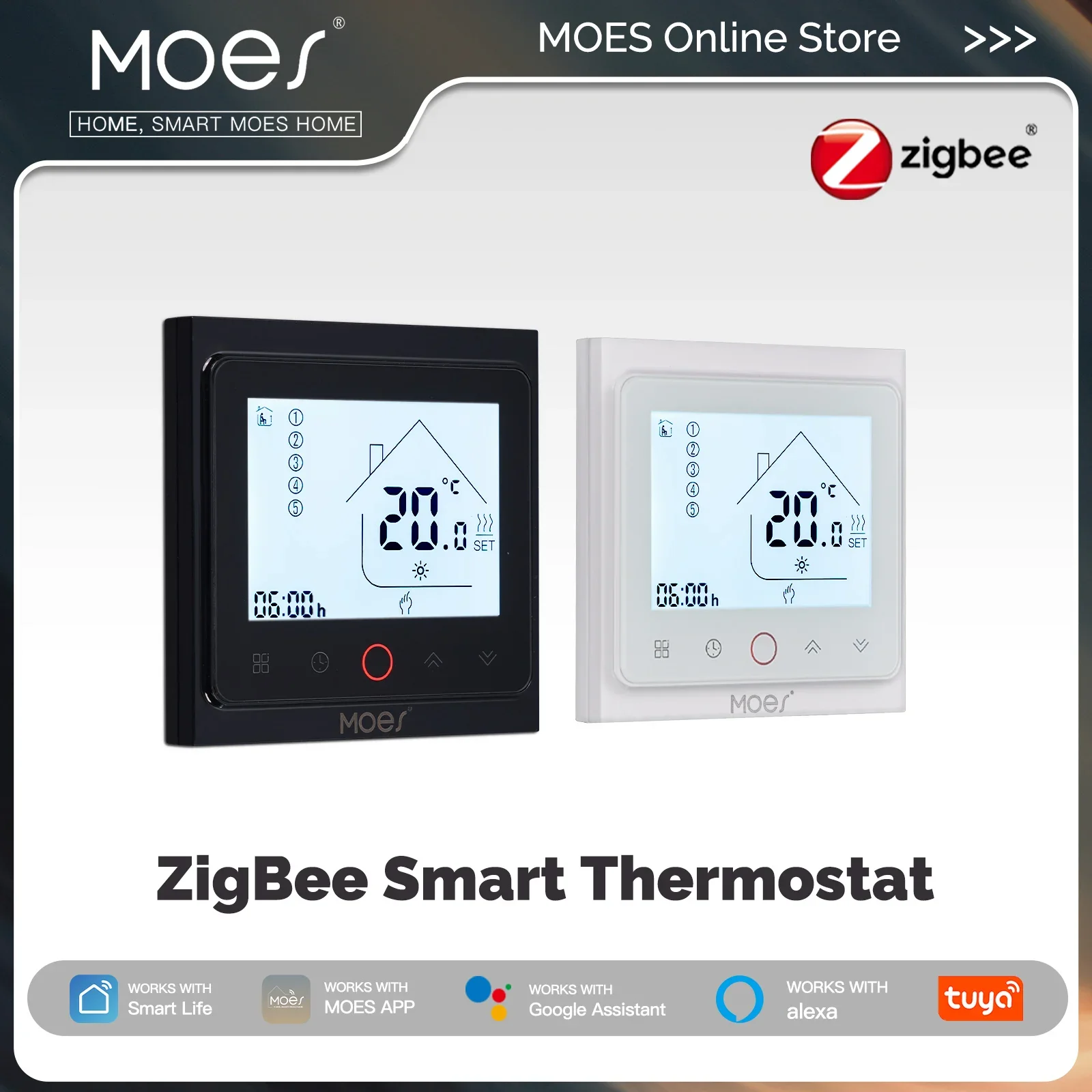 Moes tuya zigbee умный термостат
