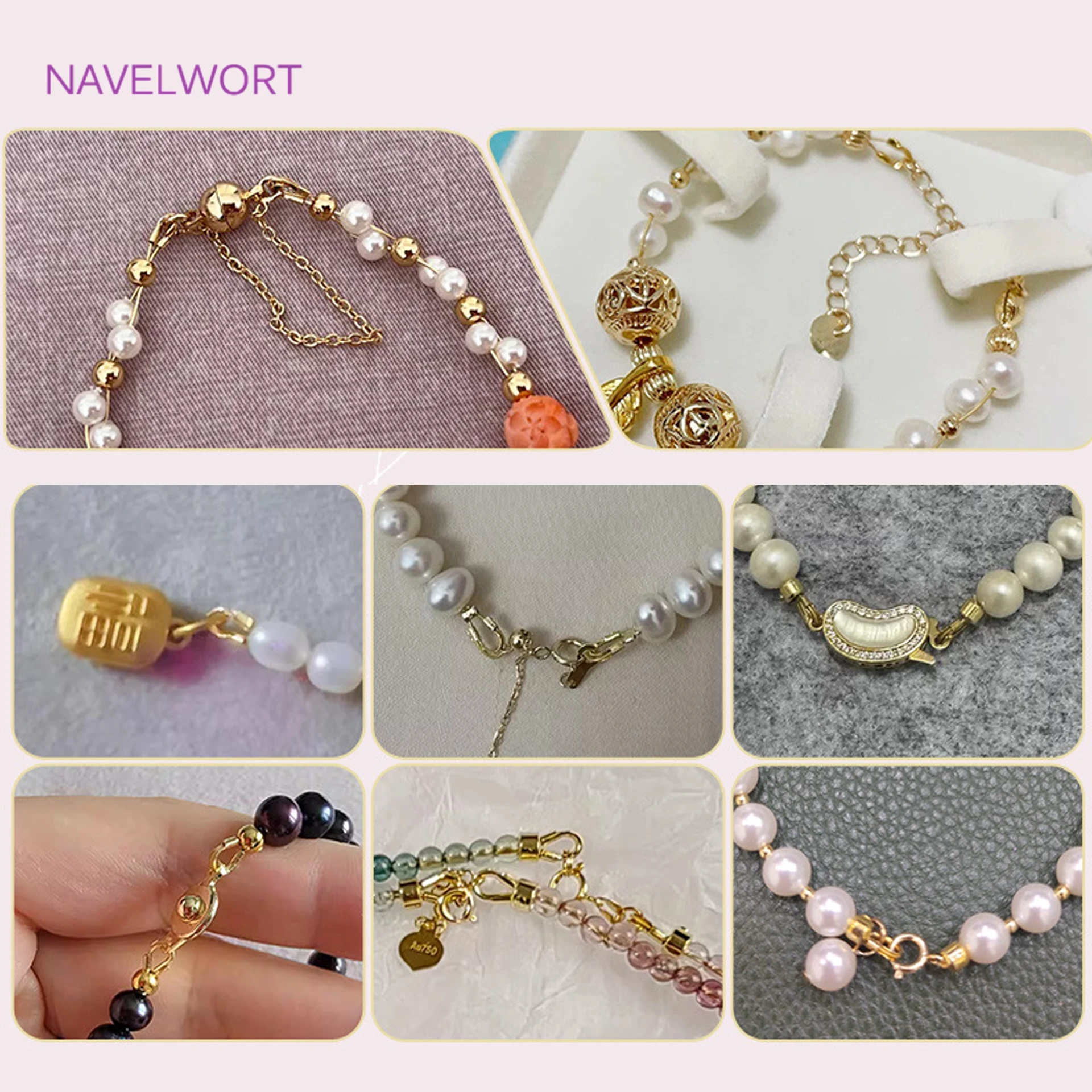 Обжимные бусины 18-каратное позолоченное - Фотография_5