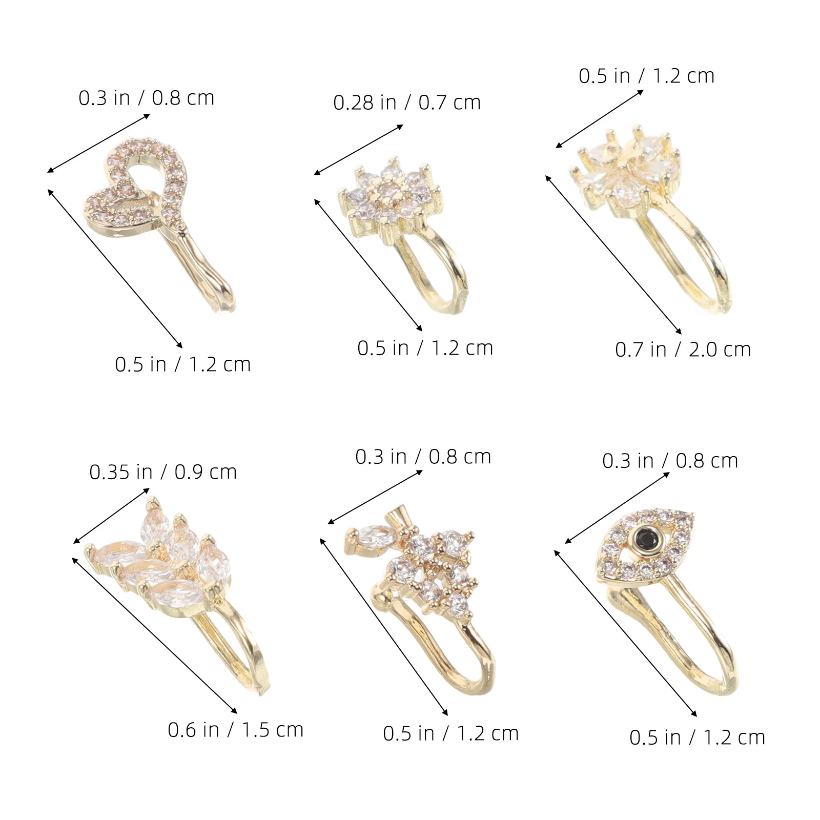 Без пирсинга, u-образные кольца в носу - Фотография_3