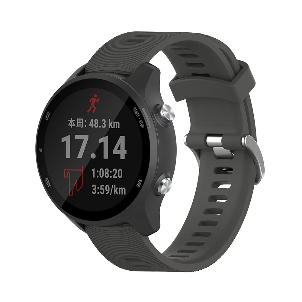 Силиконовый ремешок 20 мм для garmin forerunner 245 245m 645 - Фотография_5