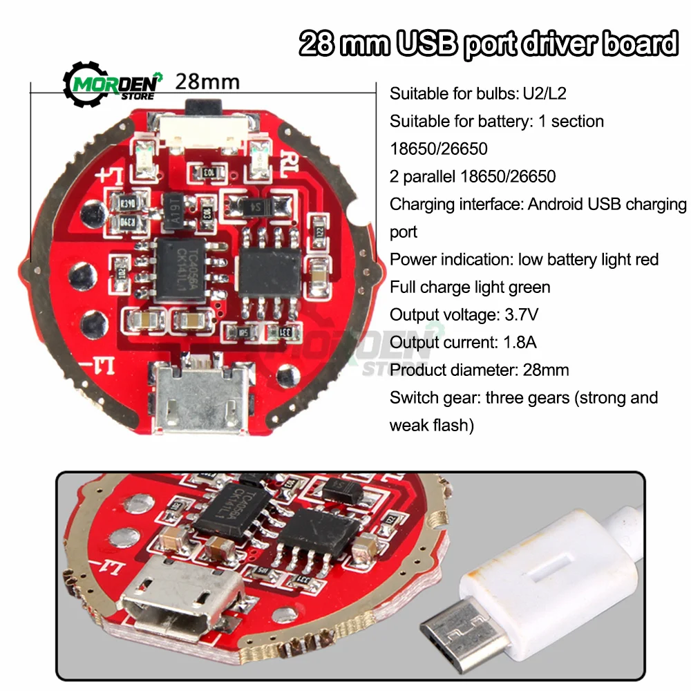 Фонарик с usb 28 для зарядки - Фотография_3
