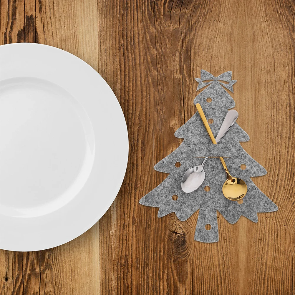 Набор сумок для столовых приборов в виде рождественской елки - Фотография_5