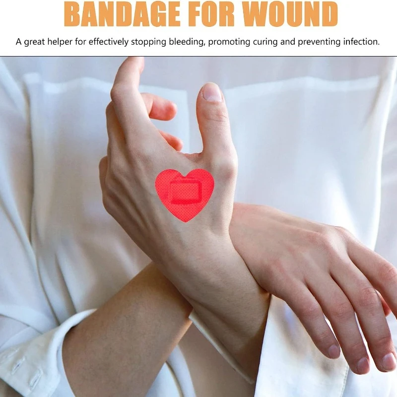 Пластырь для кожи с красным сердцем для шеи - Фотография_5