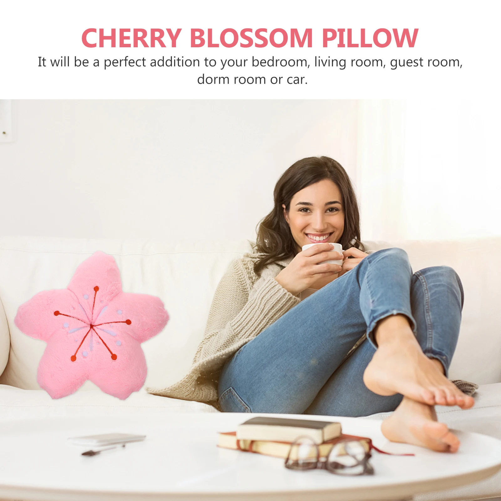 Подушка с вишневым цветком - Фотография_2