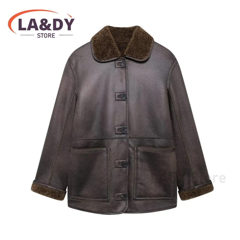 Женская модная куртка из искусственной кожи - Фотография_2