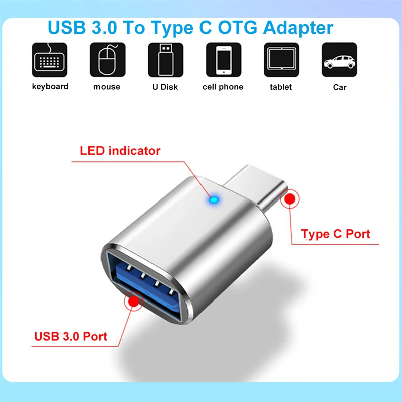 Адаптер usb 3.0 к типу c led otg - Фотография_3