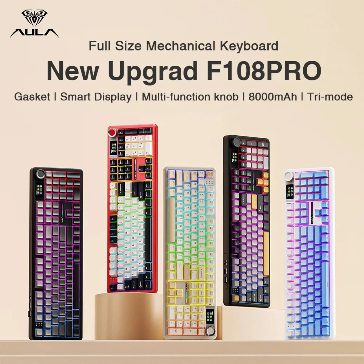 Механическая клавиатура aula f65/f75/f87pro/f99pro/f108pro - Фотография_2
