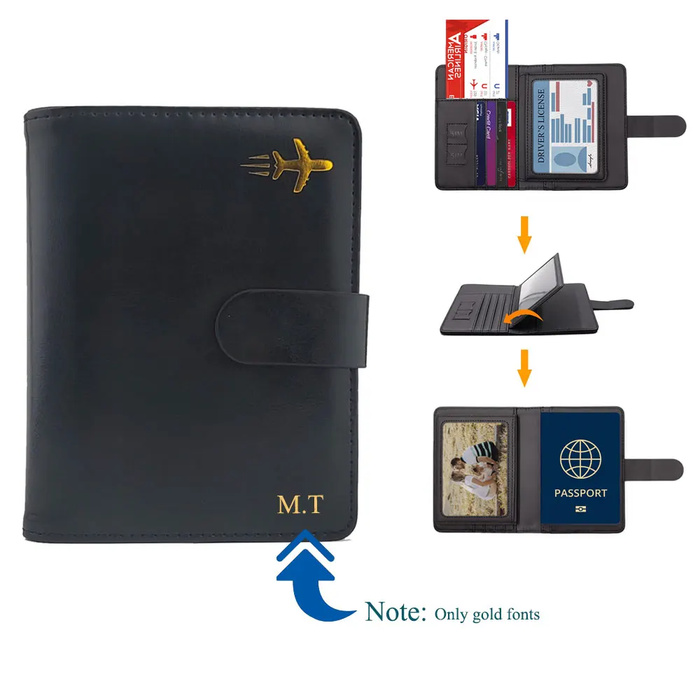 Индивидуальный кожаный держатель для паспорта премиум-класса
