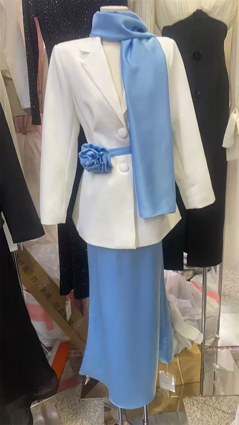 Женское платье для выпускного вечера из саудовской аравии с шарфом - Фотография_5