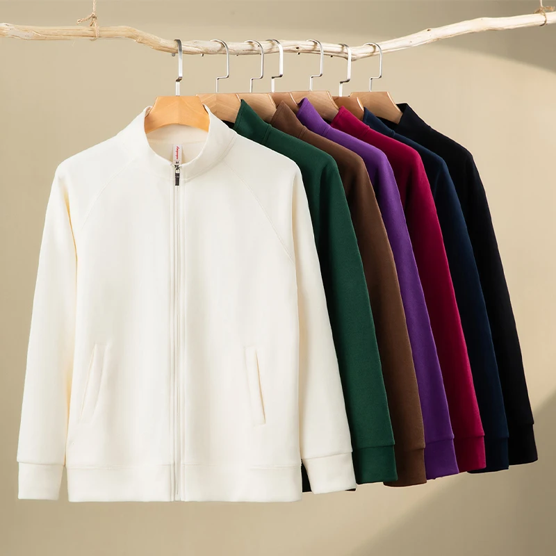 Толстовка на молнии с воротником-стойкой и индивидуальным принтом логотипа - Фотография_4