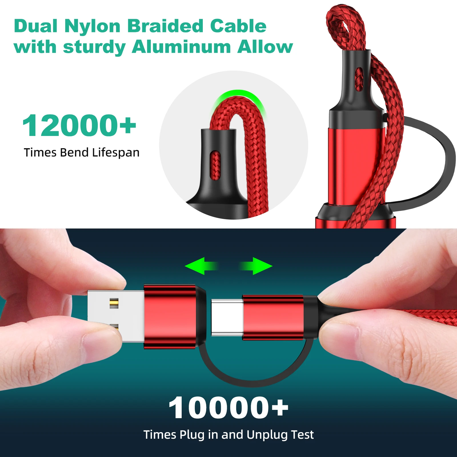 Ankndo 3 в 1, кабель для быстрой зарядки micro usb типа c - Фотография_6