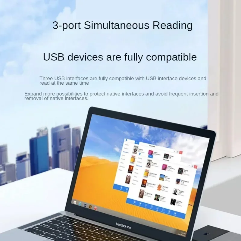Usb-концентратор 3 в 1 otg usb 3 - Фотография_5