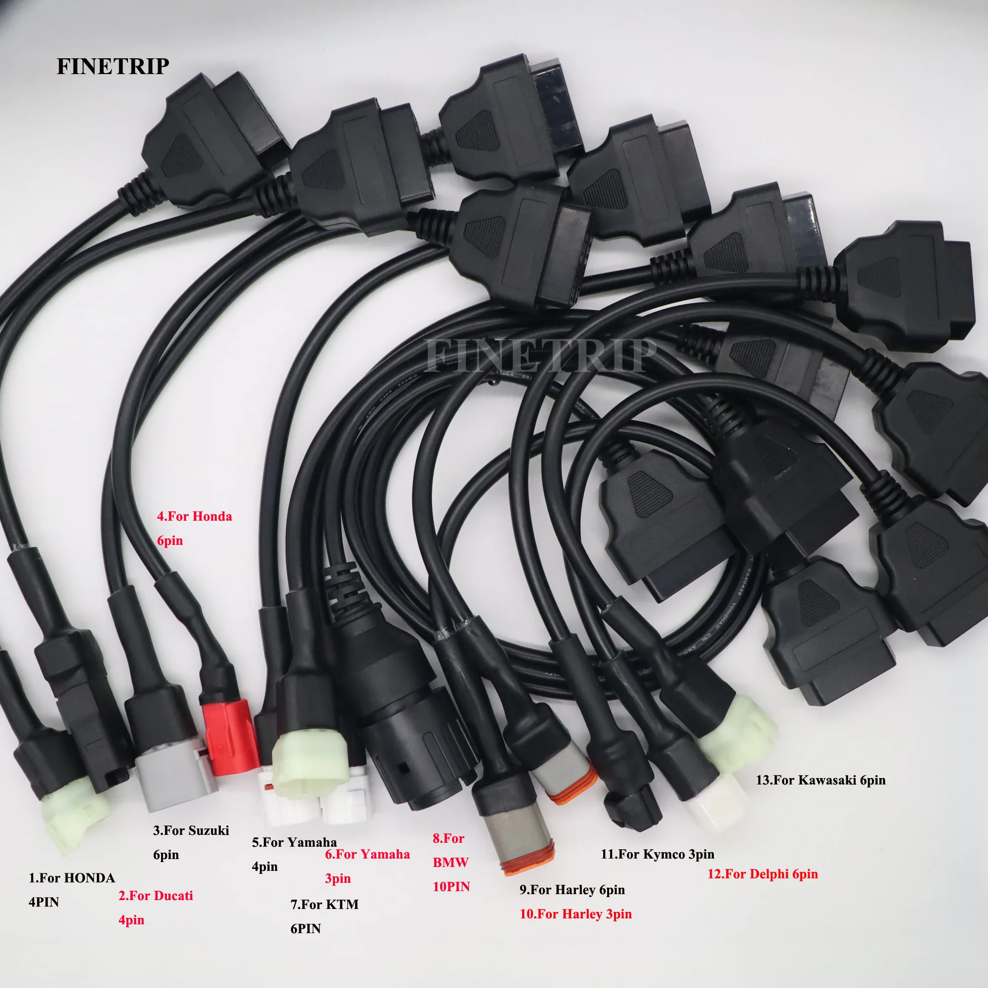 Мотоциклетный кабель obd2 для honda/suzuki для yamaha