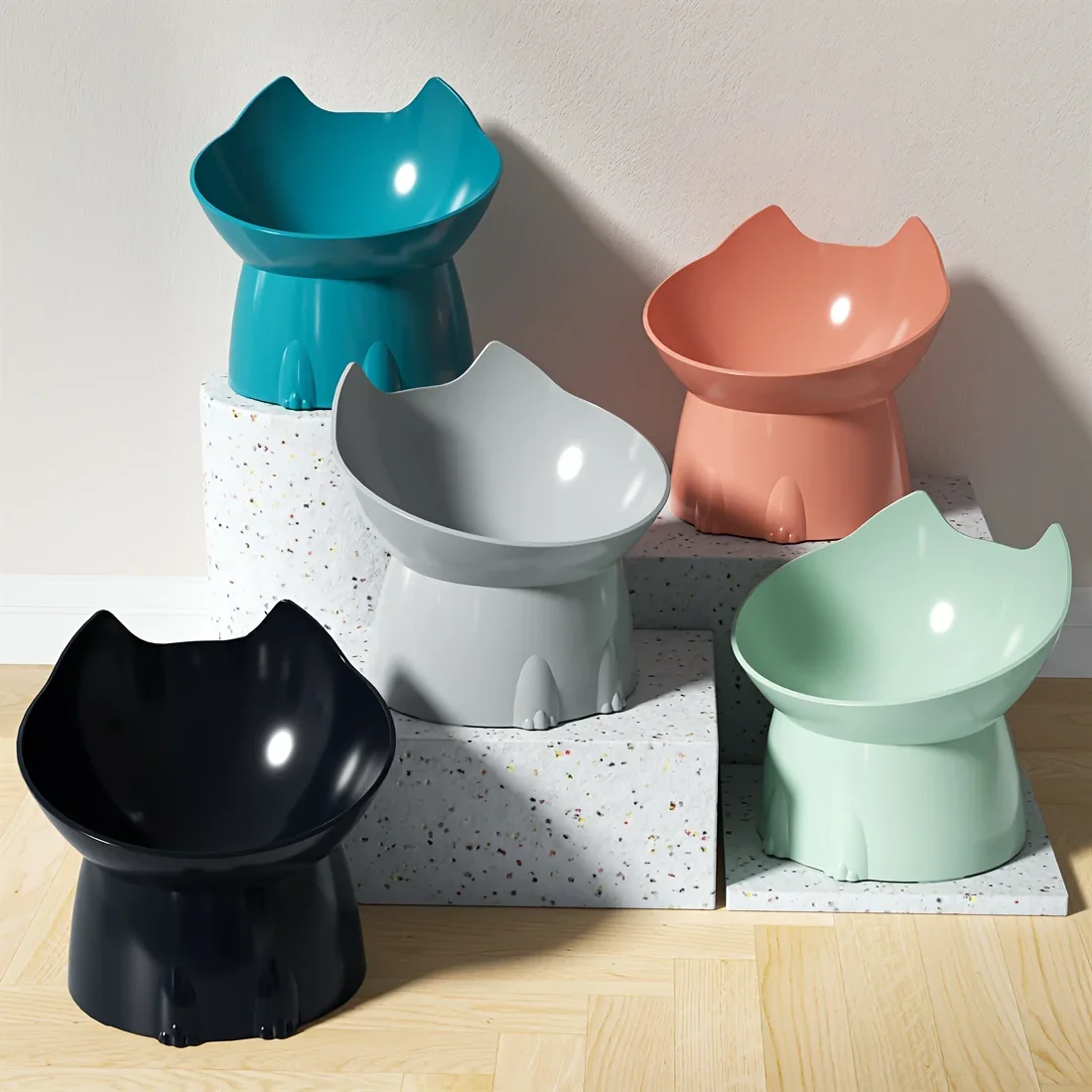Повышенная миска для кошек whiskerware