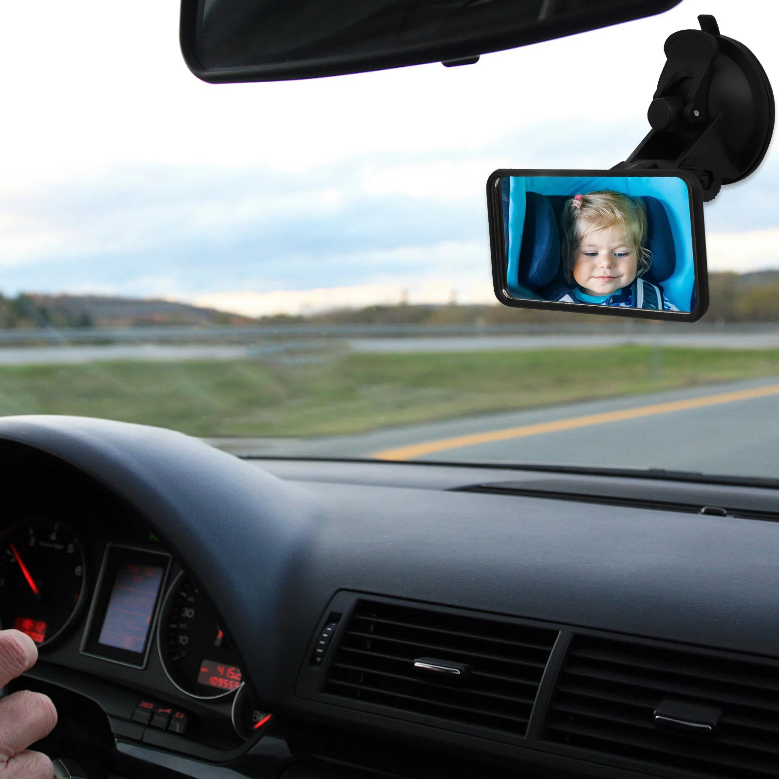 Квадратное зеркало для слепых зон из абс-пластика - Фотография_3