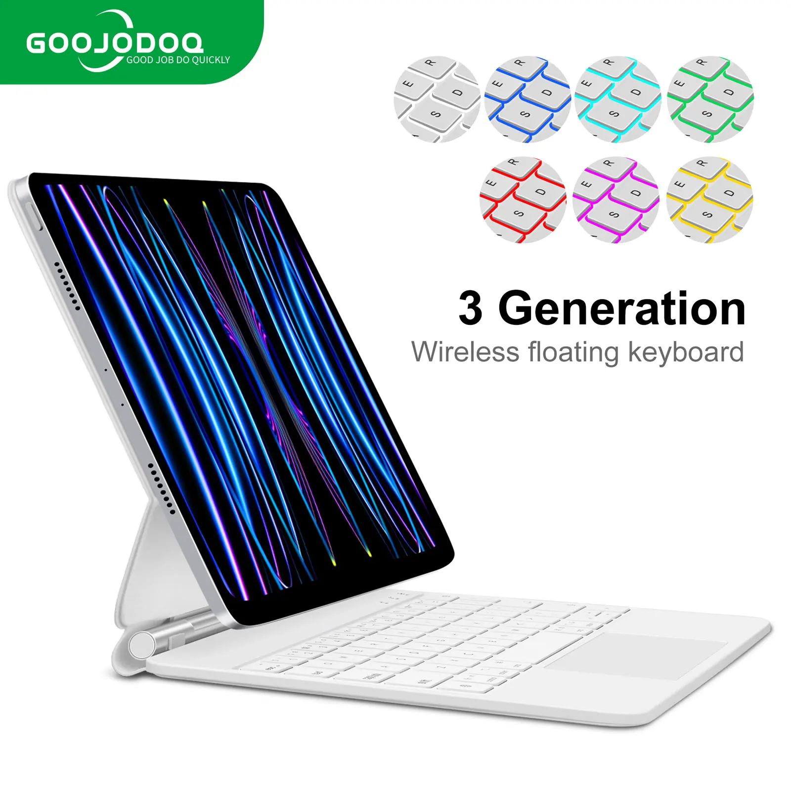 Goojodoq magic keyboard для ipad pro 11 2024 air 4 air 5 air 6 для ipad 12