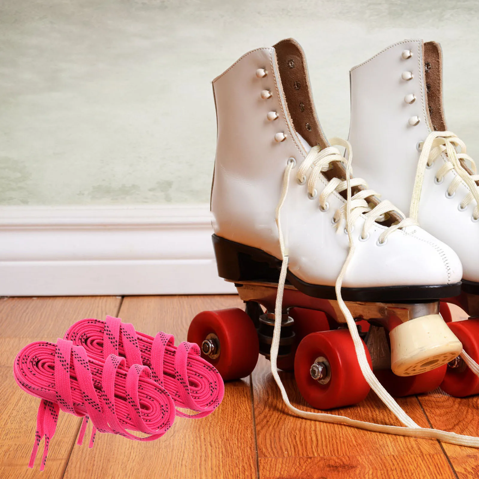 1 пара шнурков для хоккея и коньков
