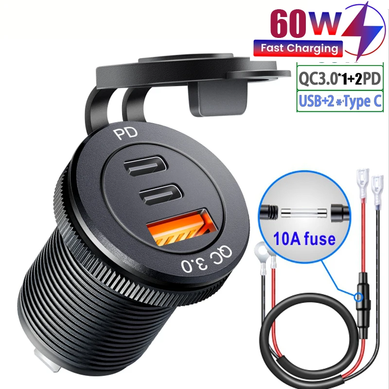 Usb-разъем в автомобиле quick charge pd 3 - Фотография_3