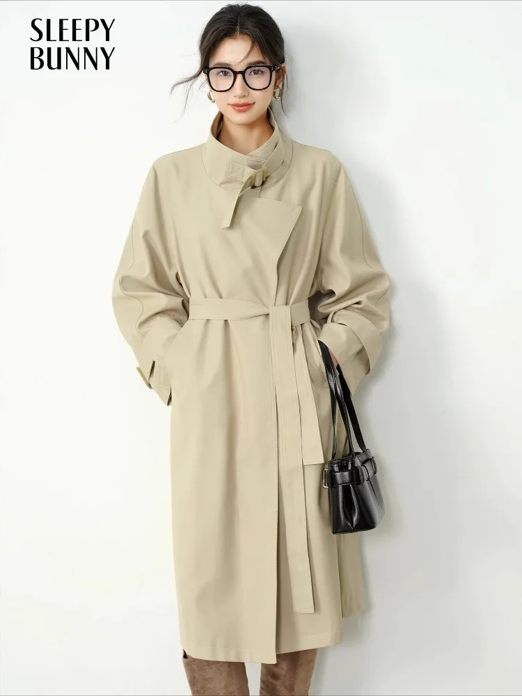 Винтажный плащ с воротником-стойкой