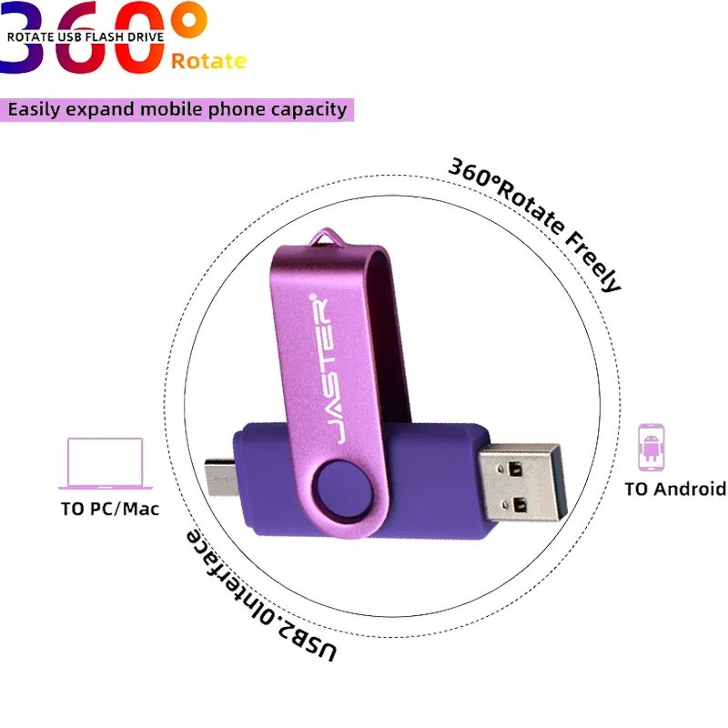 Jaster otg 2 в 1 usb-накопитель-накопитель - Фотография_6