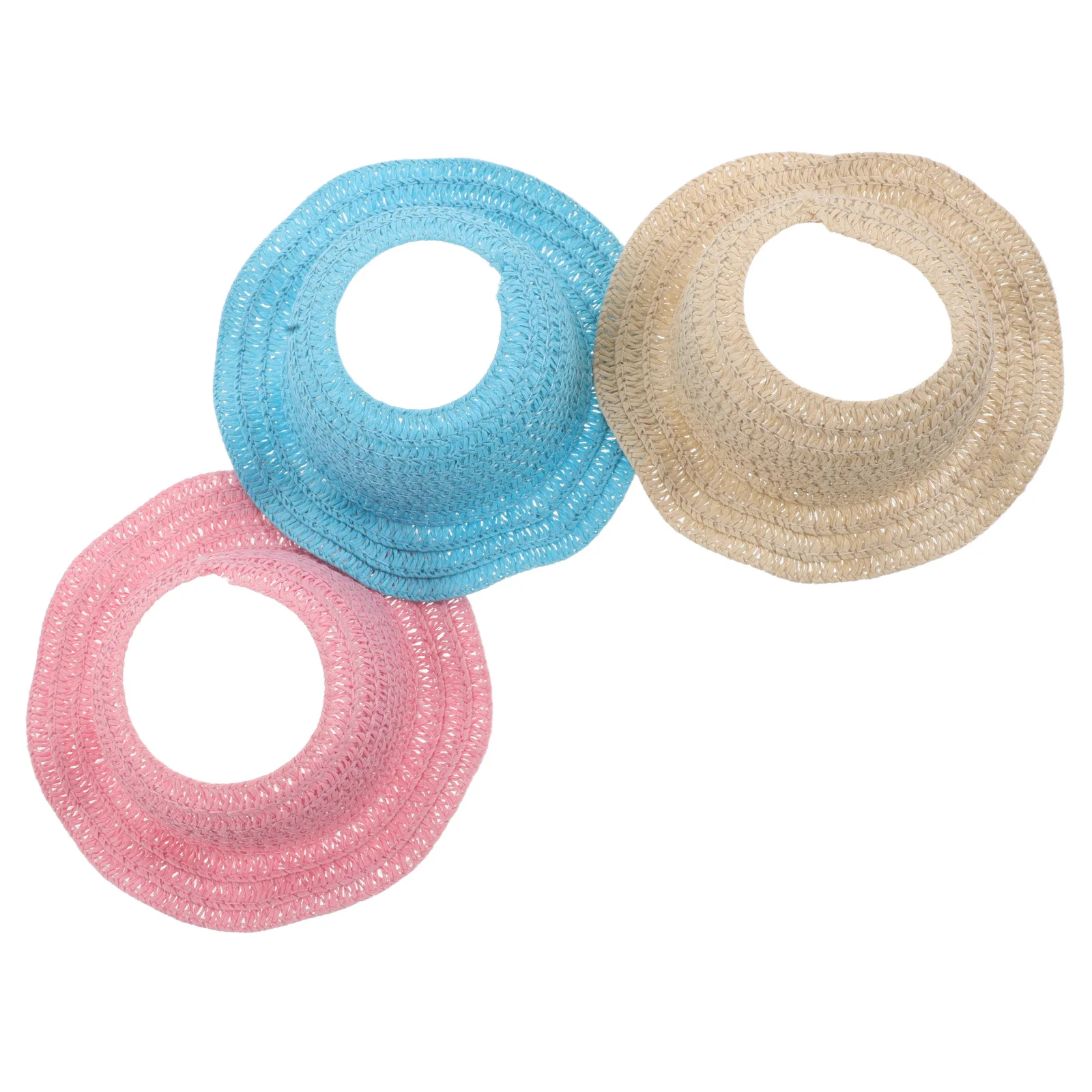 Вязаные крючком соломенные шляпы ручной работы