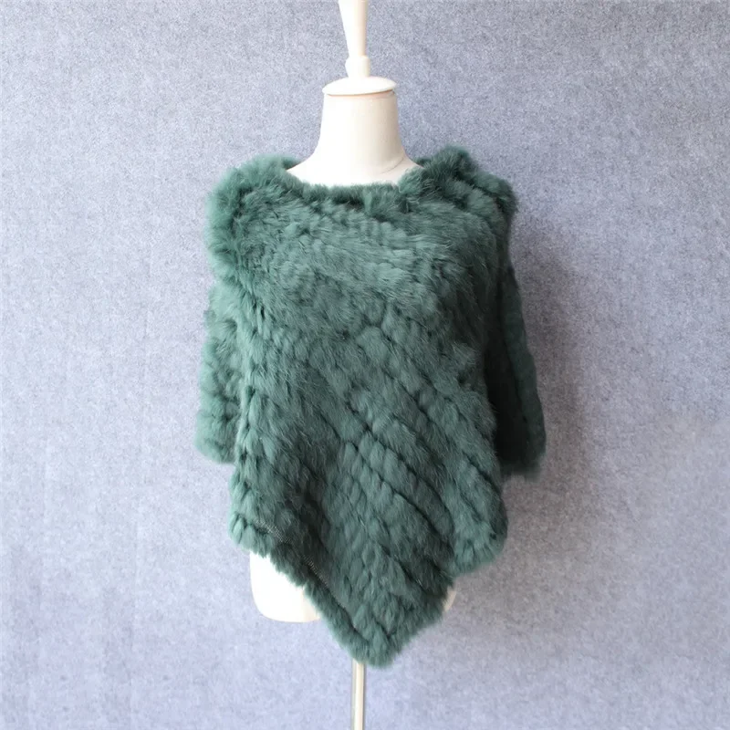 23-цветное женское пончо из натурального кроличьего меха - Фотография_6