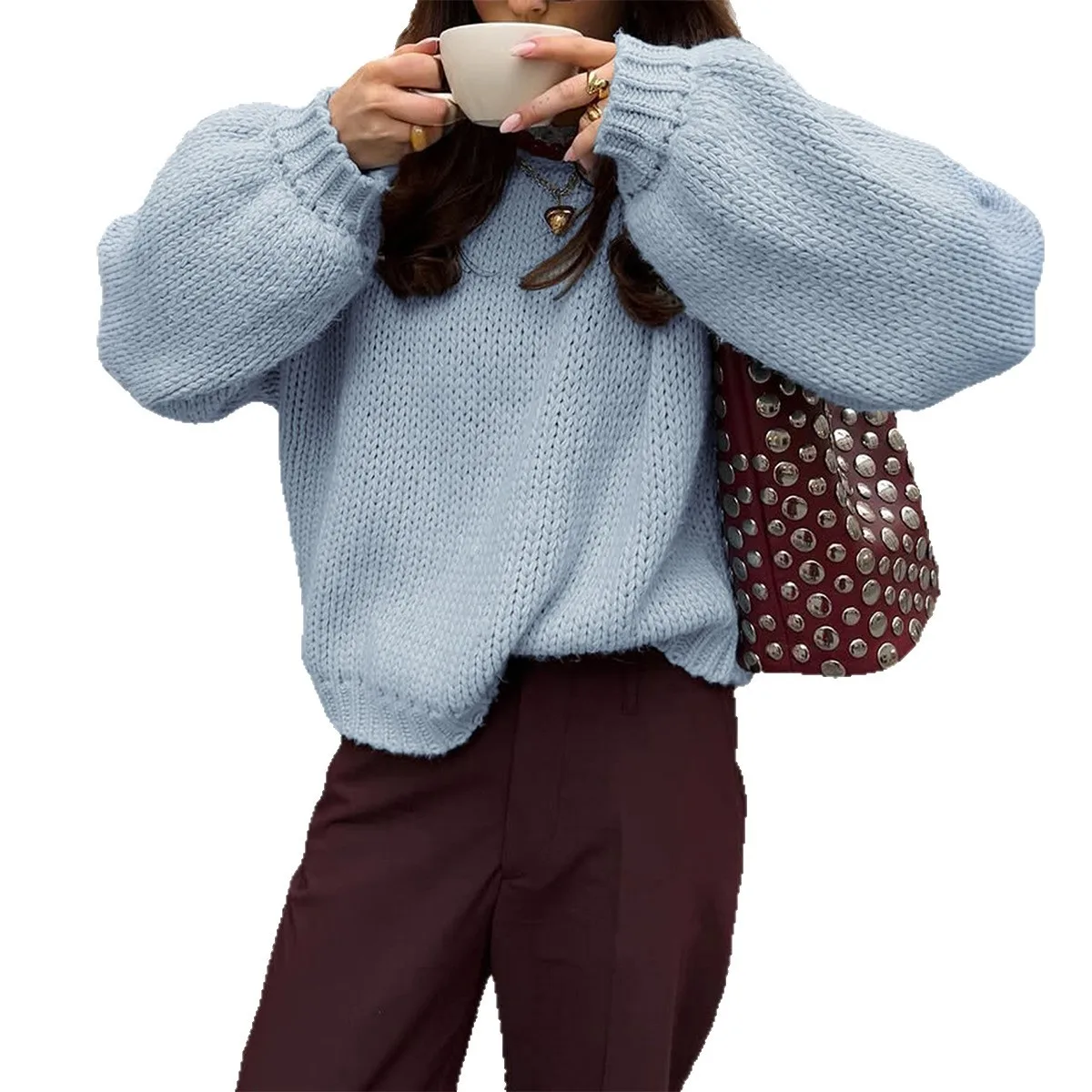 Свитер женский, повседневный свитер - Фотография_5