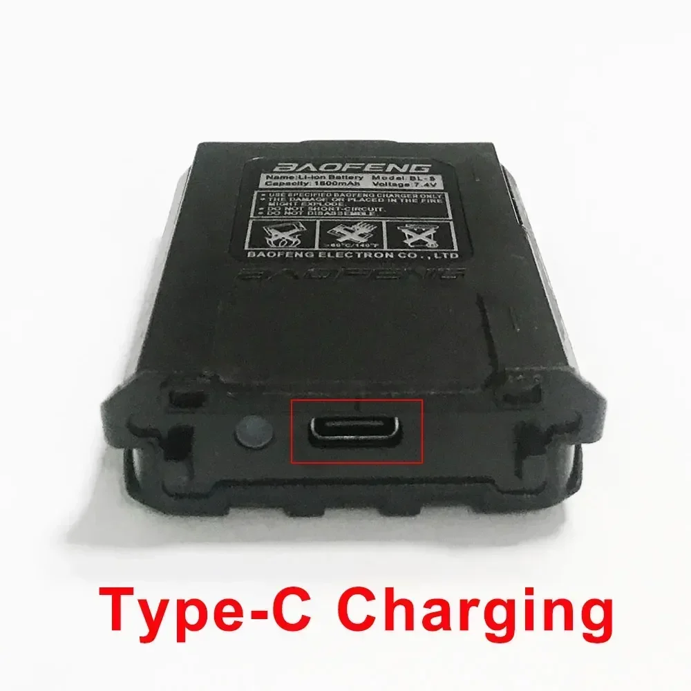 Оригинальное зарядное устройство 1800 мач для baofeng uv-5r type-c