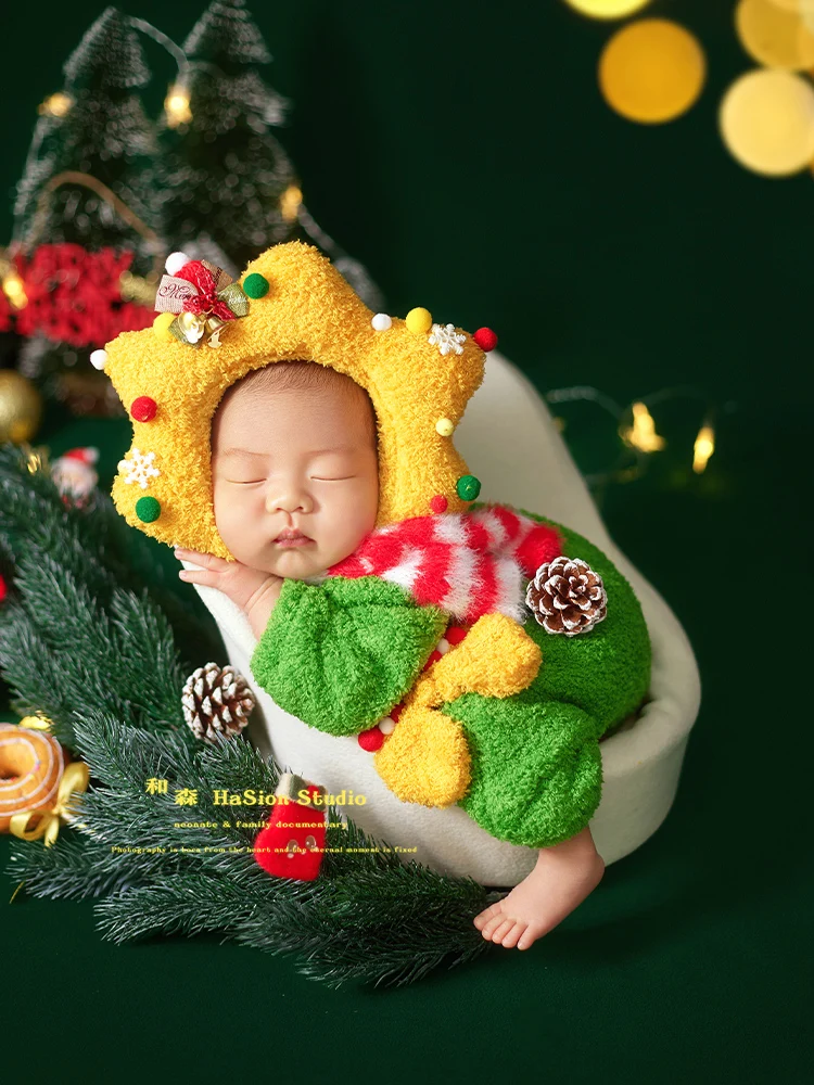 Рождественский наряд для фотосъемки новорожденных - Фотография_6