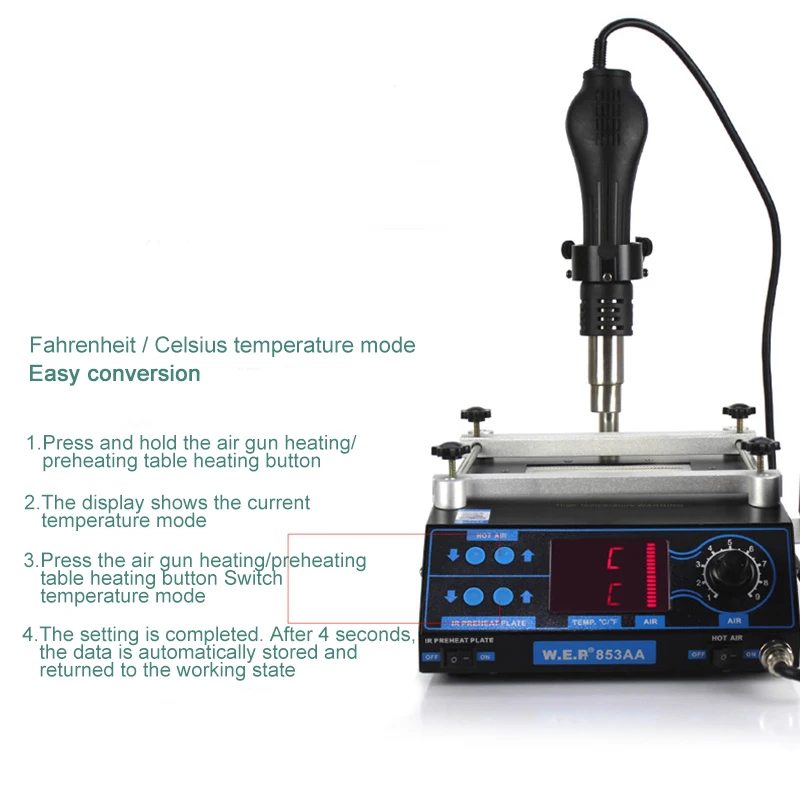 Yihua 853aa ir bga паяльная станция - Фотография_4
