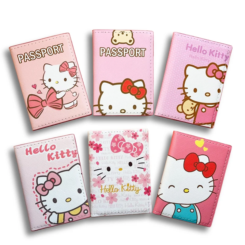 Розовая обложка для паспорта hello kitty sanrio
