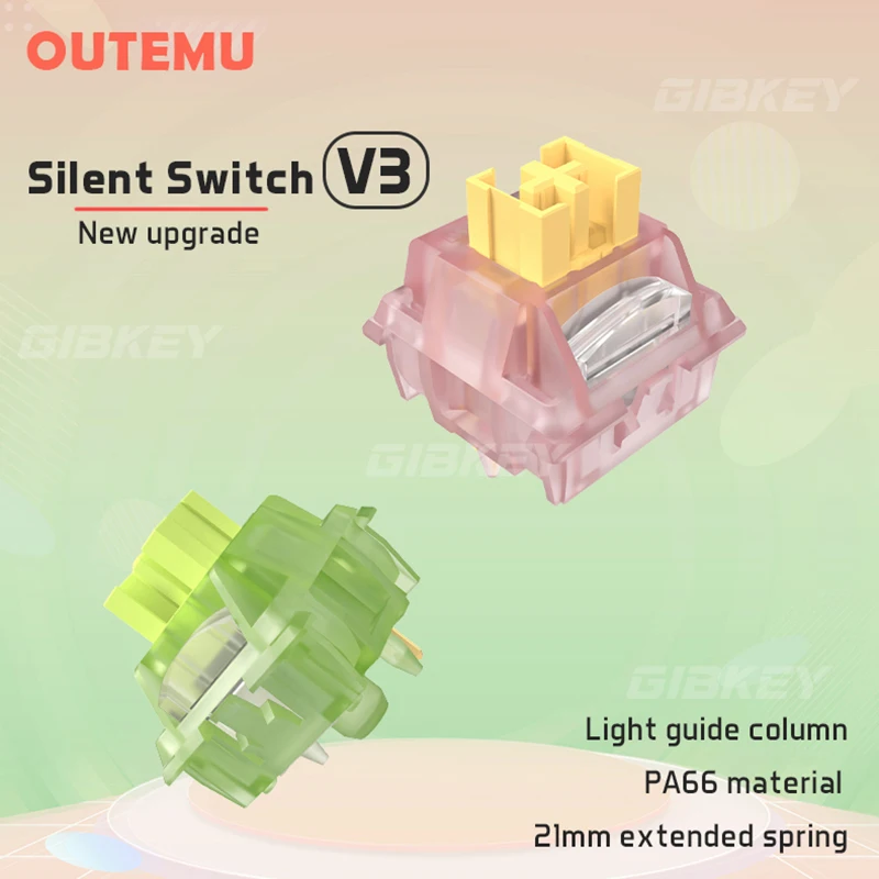 Переключатель outemu silent peach v3 lubed mute lemon v3