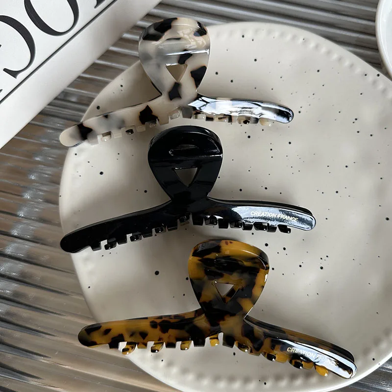 Корейские модные большие крабы для волос 13 см для девочек и женщин - Фотография_6