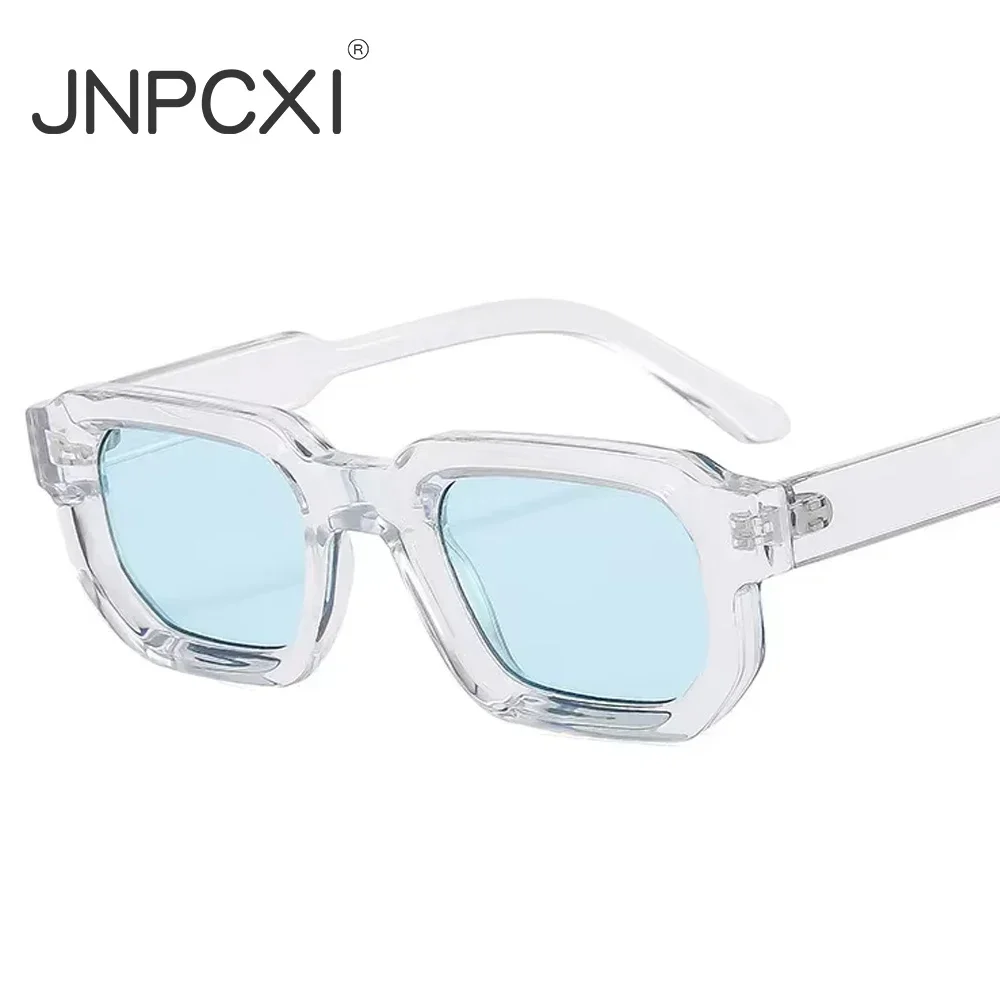 Jnpcxi модные синие квадратные солнцезащитные очки для женщин и мужчин