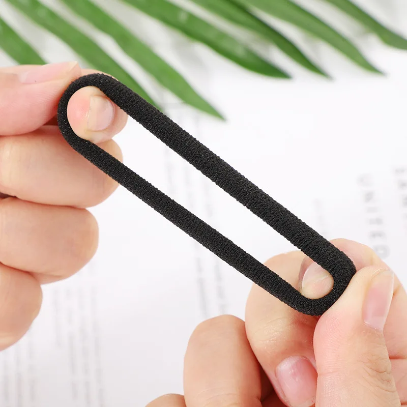 4 см, черные резинки для волос для женщин и девочек - Фотография_2