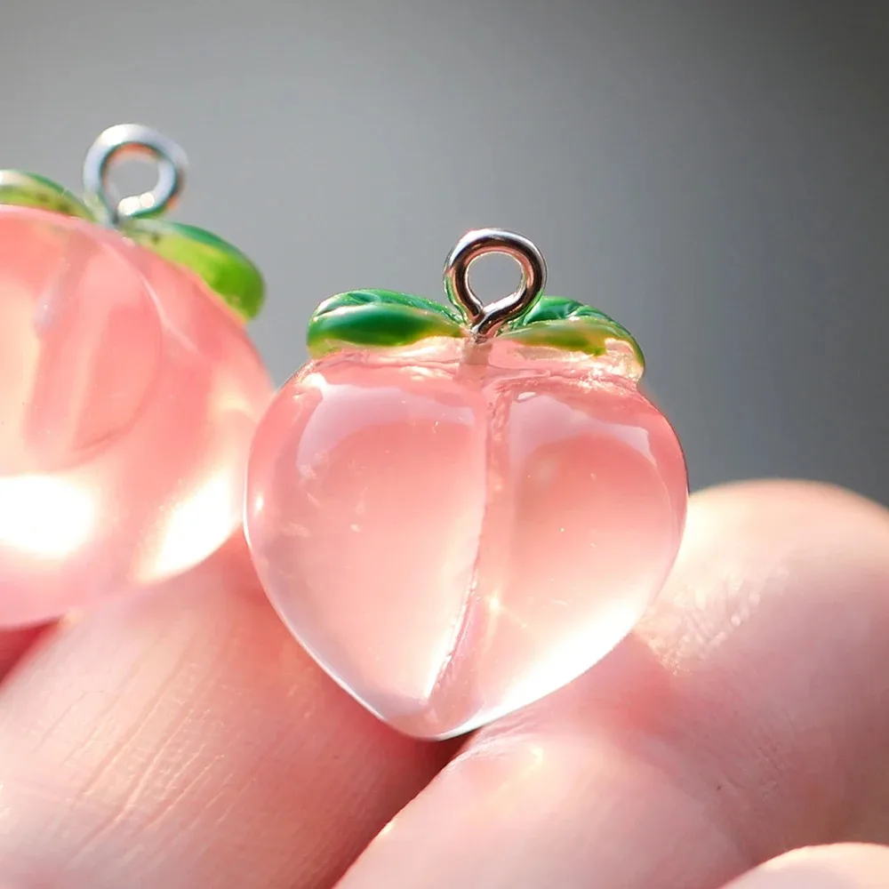 3d персиковые плоские подвески из смолы - Фотография_4