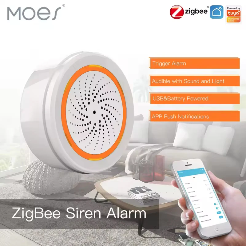 Moes tuya zigbee умный датчик звука