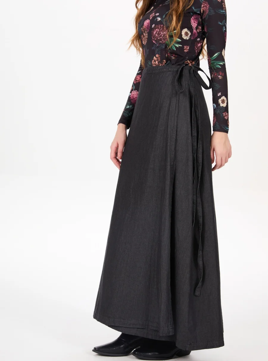 As aw25 джинсовые цельные юбки с запахом и регулируемой талией