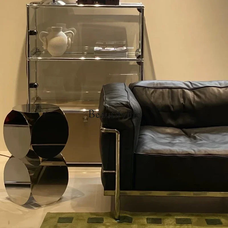 Ls 27 итальянское минималистское зеркало из нержавеющей стали с краем - Фотография_3