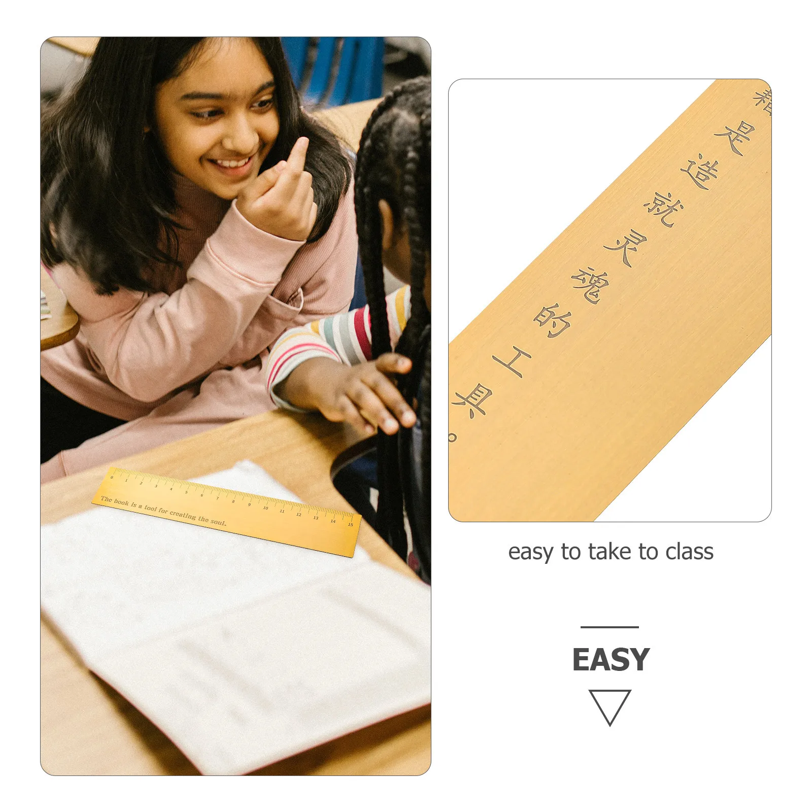 Металлическая латунная линейка - Фотография_6