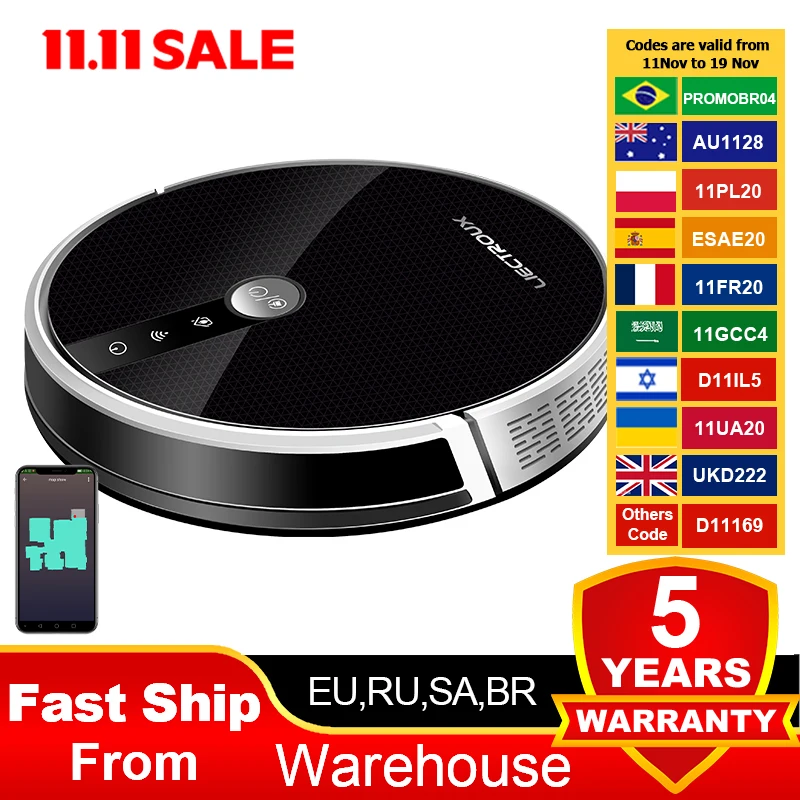 (код купона:	aeth15) робот-пылесос liectroux c30b