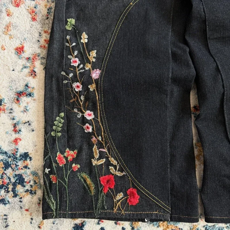 Мешковатые джинсы y2k с цветочным принтом - Фотография_5