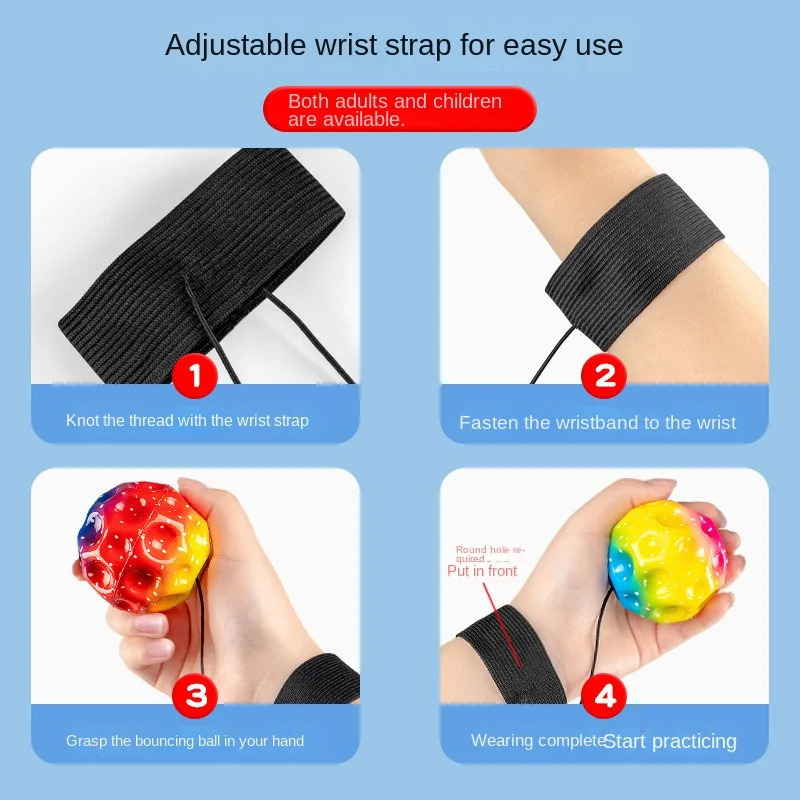 Эластичный мяч на запястье с веревкой - Фотография_4