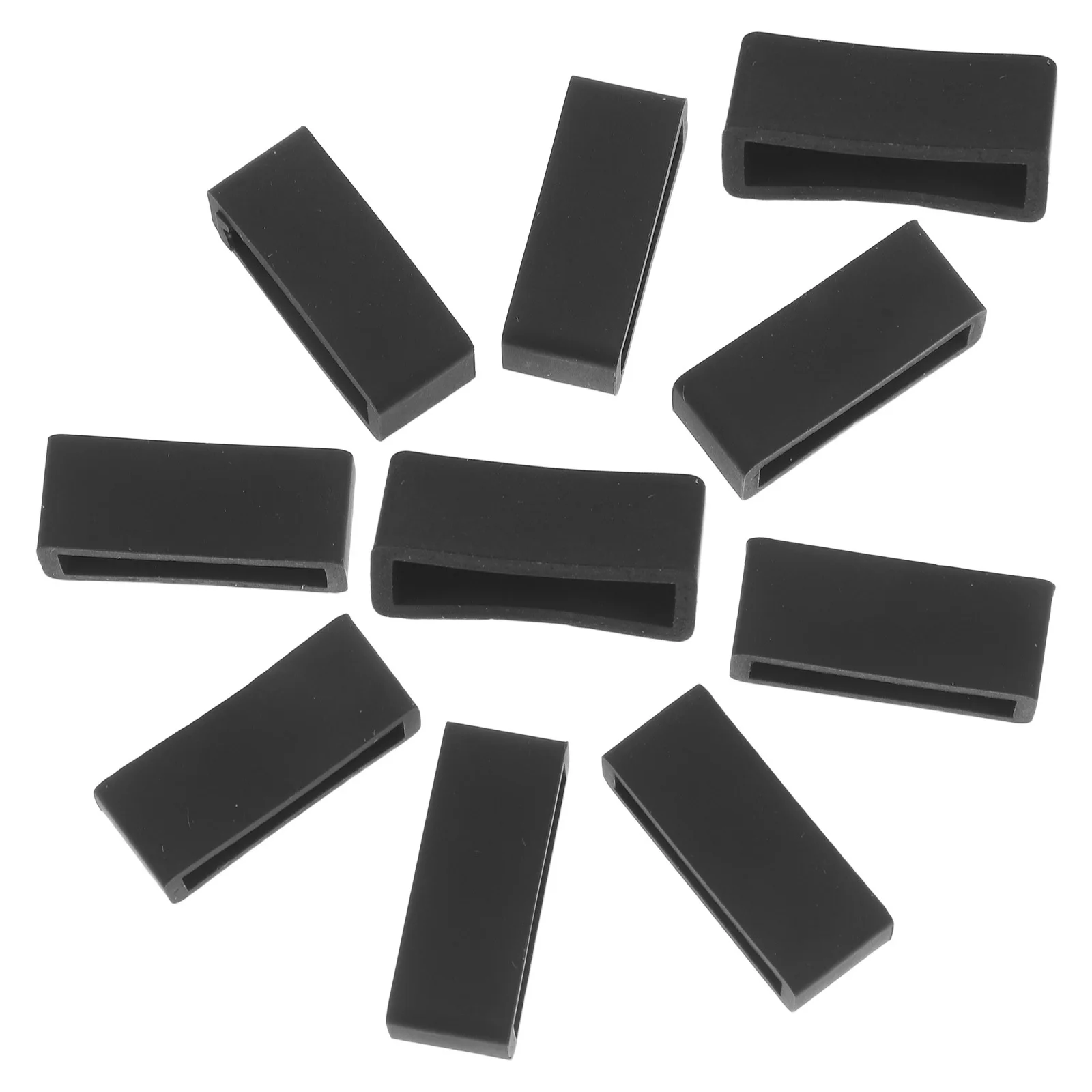 22 мм, черный силиконовый ремешок для часов - Фотография_2